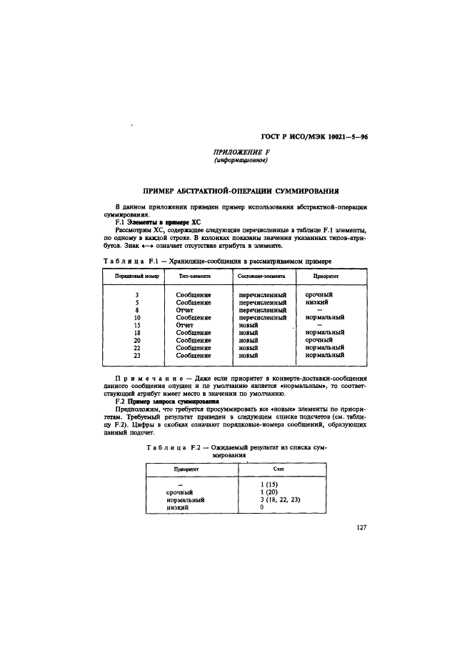 ГОСТ Р ИСО/МЭК 10021-5-96,  131.