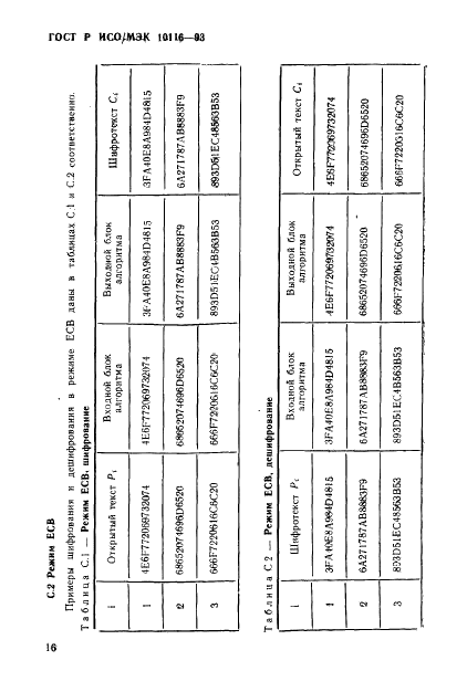 ГОСТ Р ИСО/МЭК 10116-93,  18.