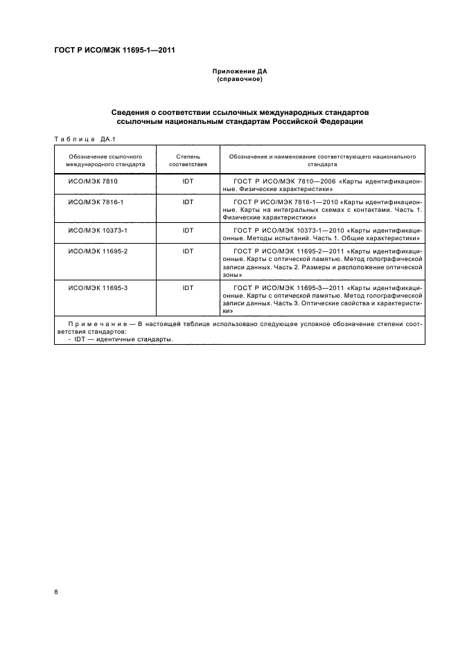 ГОСТ Р ИСО/МЭК 11695-1-2011,  12.