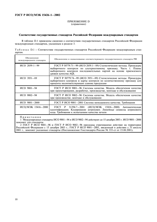 ГОСТ Р ИСО/МЭК 15426-1-2002,  14.