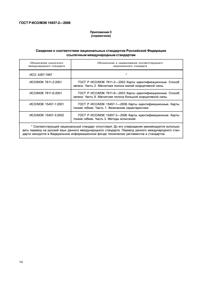 ГОСТ Р ИСО/МЭК 15457-2-2006,  17.