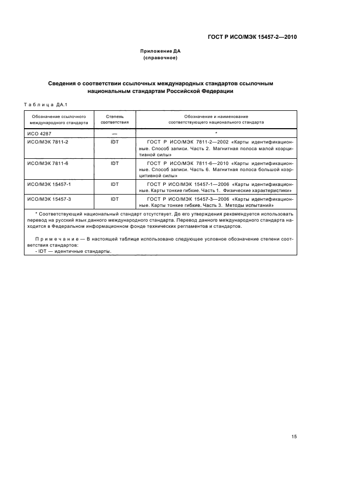 ГОСТ Р ИСО/МЭК 15457-2-2010,  19.