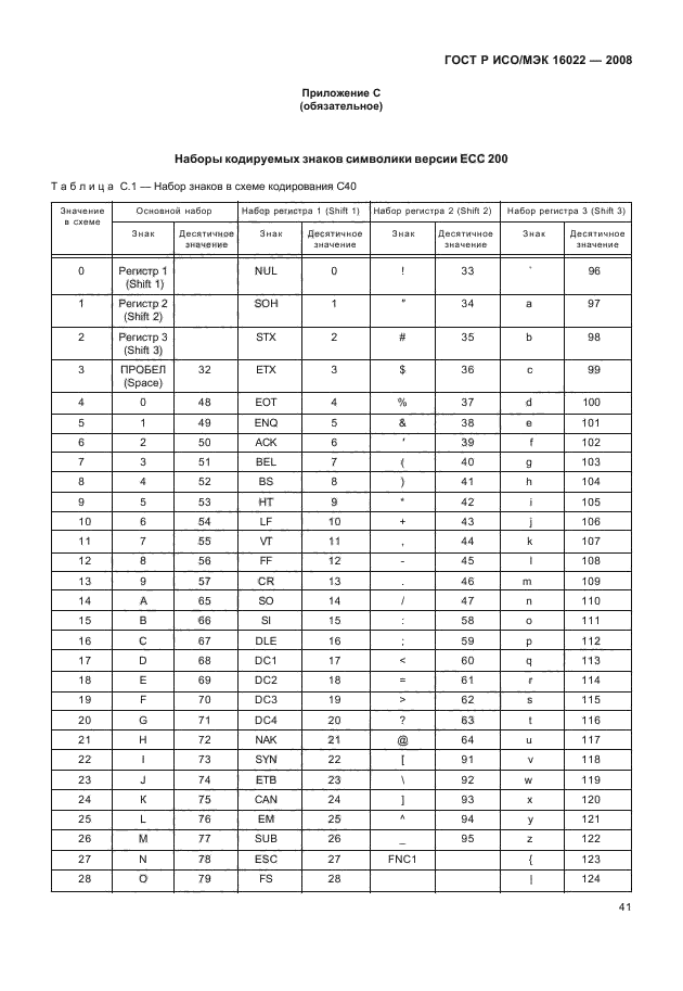 ГОСТ Р ИСО/МЭК 16022-2008,  46.