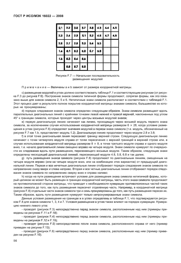 ГОСТ Р ИСО/МЭК 16022-2008,  61.