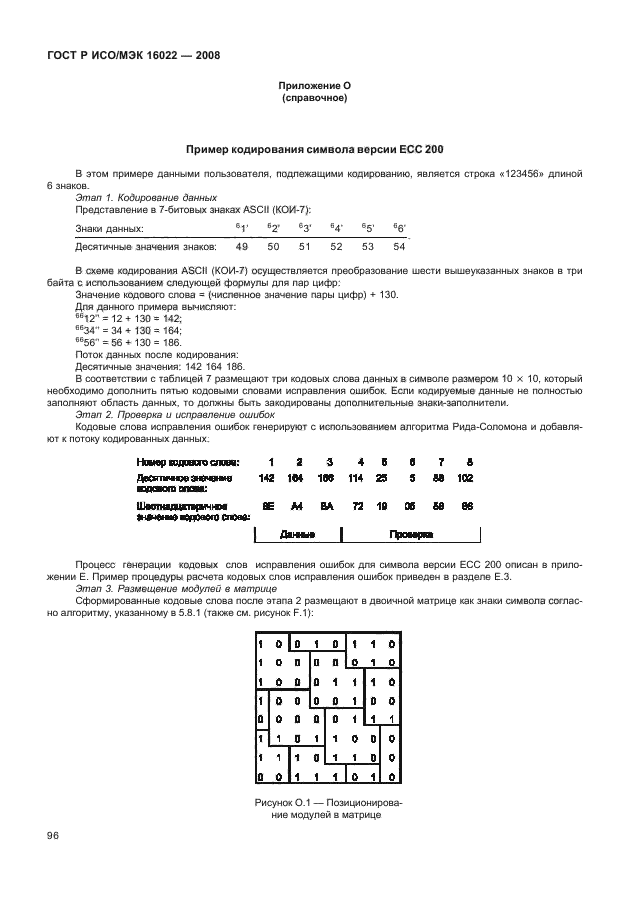 ГОСТ Р ИСО/МЭК 16022-2008,  101.