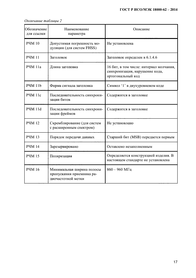 ГОСТ Р ИСО/МЭК 18000-62-2014,  25.