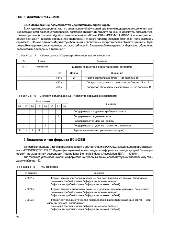 ГОСТ Р ИСО/МЭК 19794-2-2005,  28.