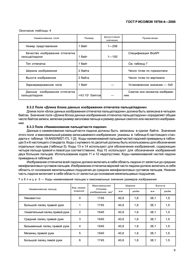 ГОСТ Р ИСО/МЭК 19794-4-2006,  13.