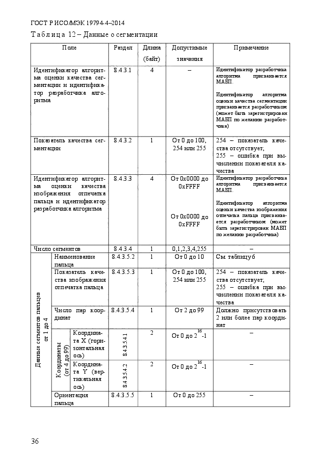 ГОСТ Р ИСО/МЭК 19794-4-2014,  43.