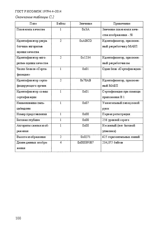 ГОСТ Р ИСО/МЭК 19794-4-2014,  107.