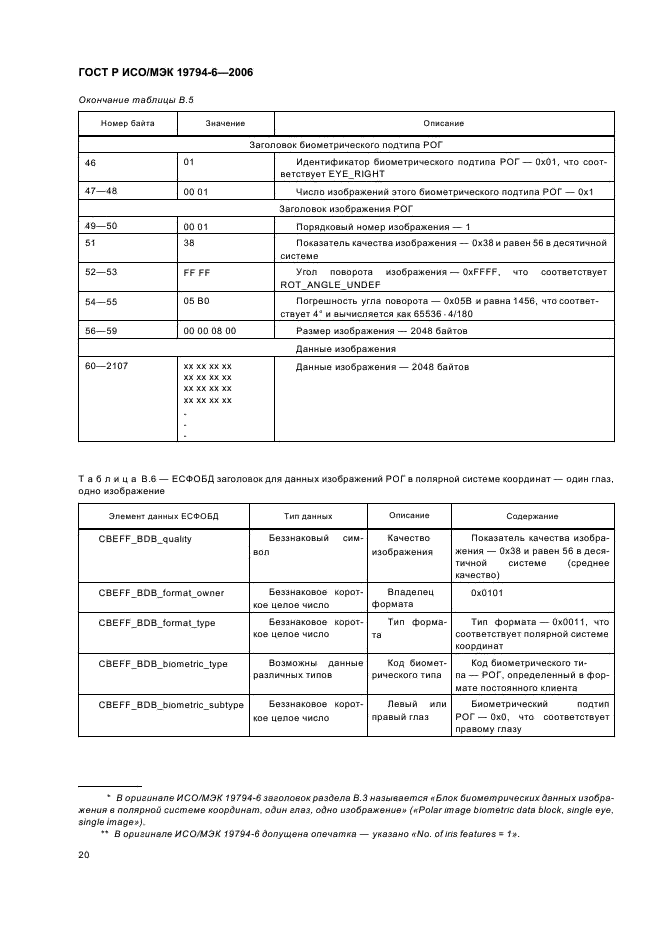 ГОСТ Р ИСО/МЭК 19794-6-2006,  24.