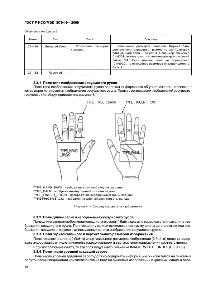 ГОСТ Р ИСО/МЭК 19794-9-2009,  14.