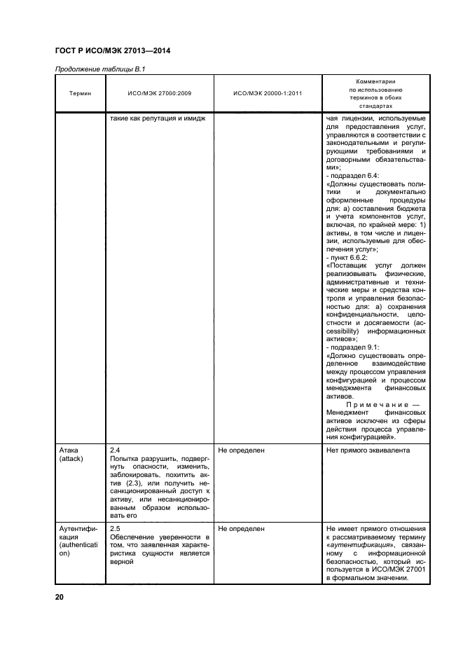 ГОСТ Р ИСО/МЭК 27013-2014,  24.