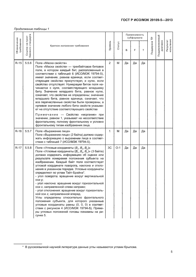 ГОСТ Р ИСО/МЭК 29109-5-2013,  9.