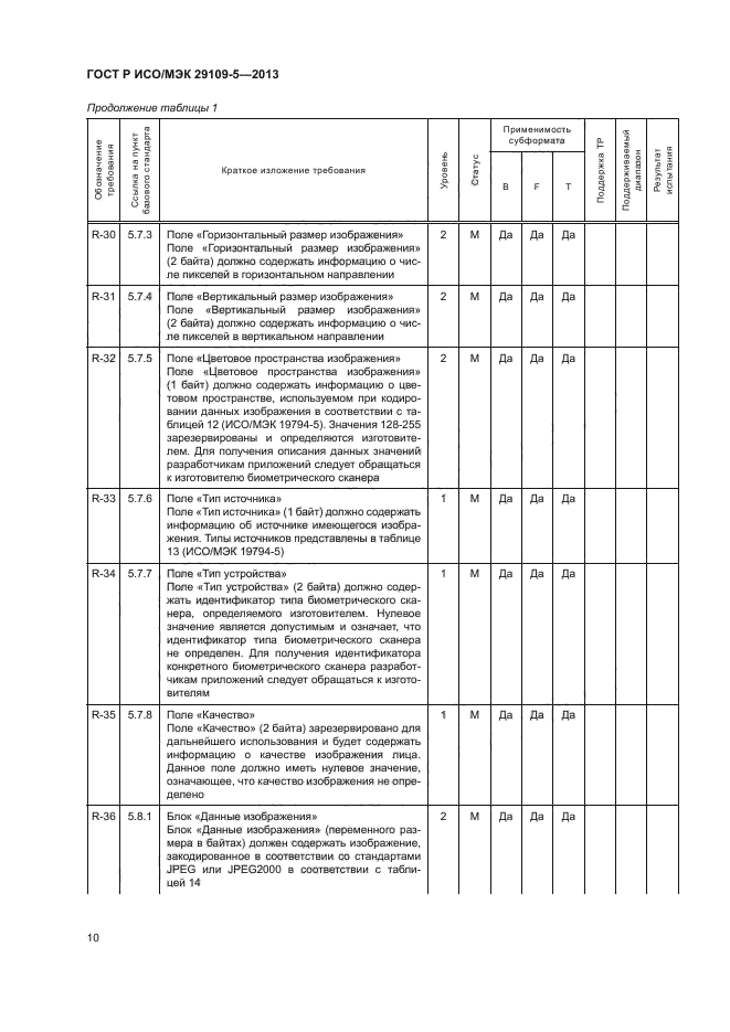 ГОСТ Р ИСО/МЭК 29109-5-2013,  14.