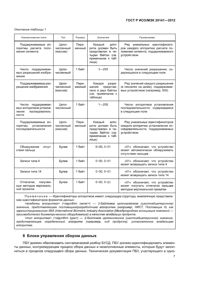 ГОСТ Р ИСО/МЭК 29141-2012,  11.