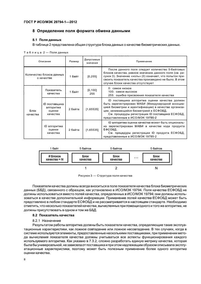 ГОСТ Р ИСО/МЭК 29794-1-2012,  12.