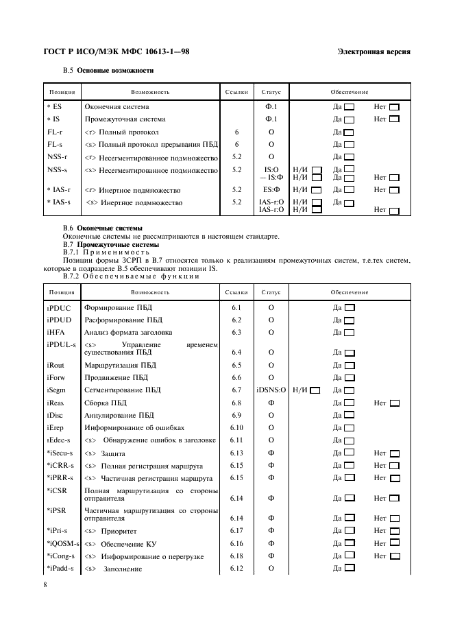 ГОСТ Р ИСО/МЭК МФС 10613-1-98,  11.