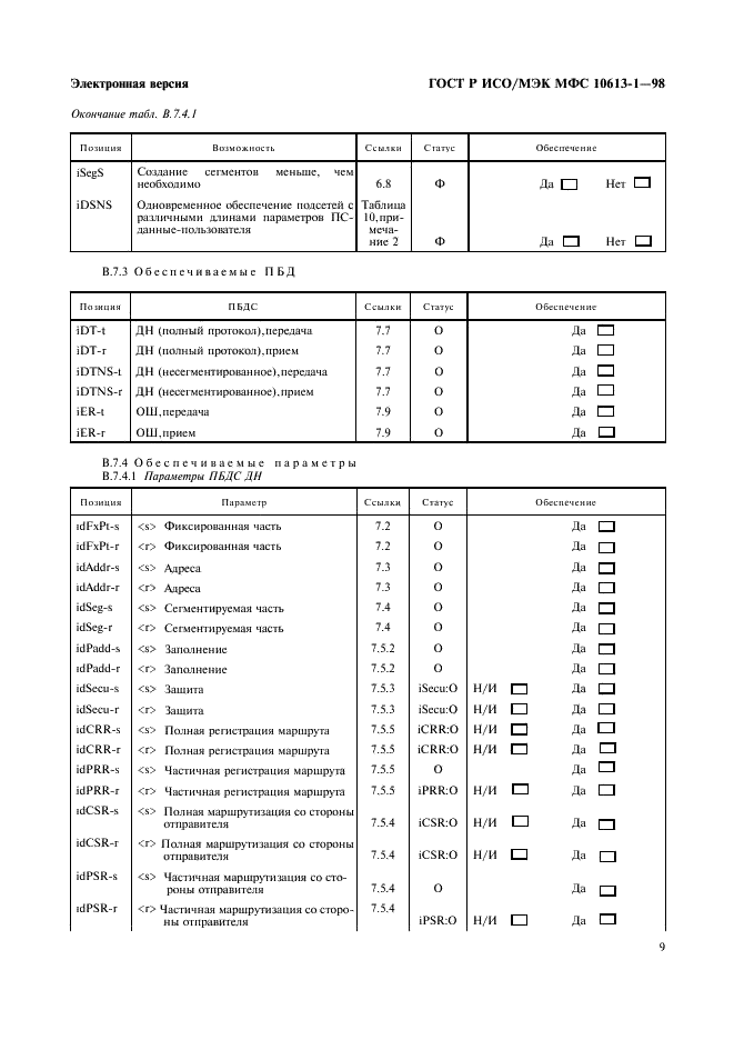 ГОСТ Р ИСО/МЭК МФС 10613-1-98,  12.