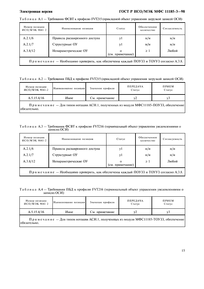 ГОСТ Р ИСО/МЭК МФС 11185-3-98,  19.