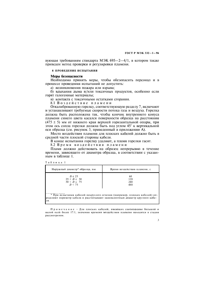 ГОСТ Р МЭК 332-1-96,  6.