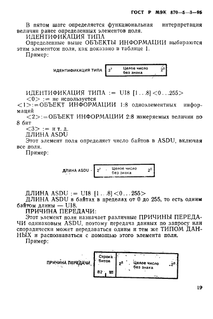 ГОСТ Р МЭК 870-5-3-95,  22.