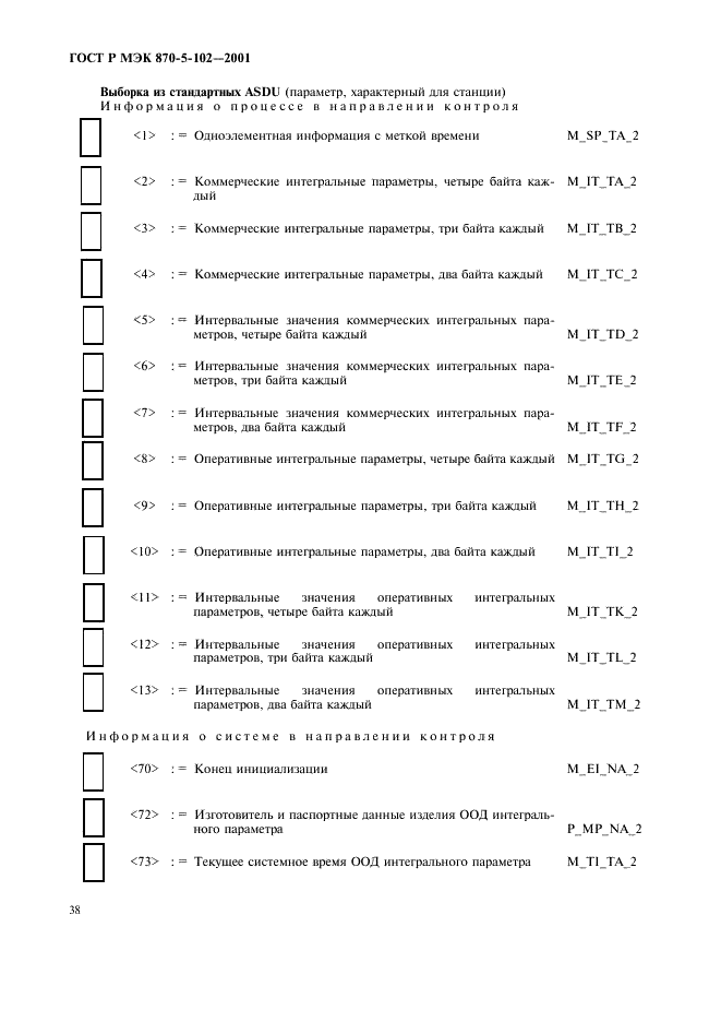 ГОСТ Р МЭК 870-5-102-2001,  41.