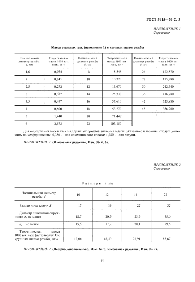 ГОСТ 5915-70,  4.