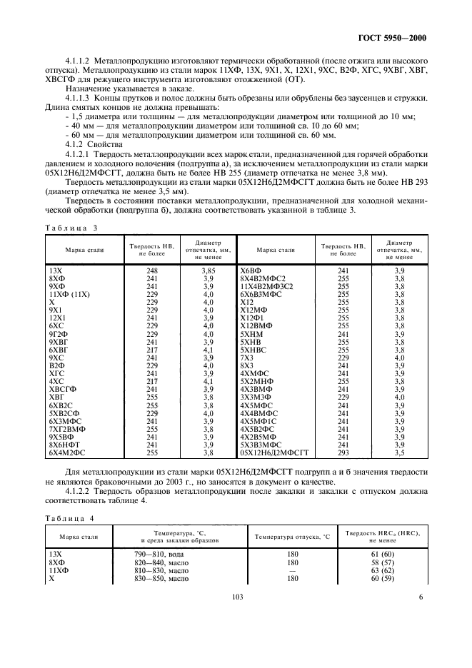 ГОСТ 5950-2000,  11.