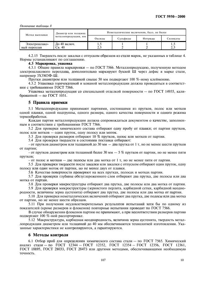 ГОСТ 5950-2000,  15.