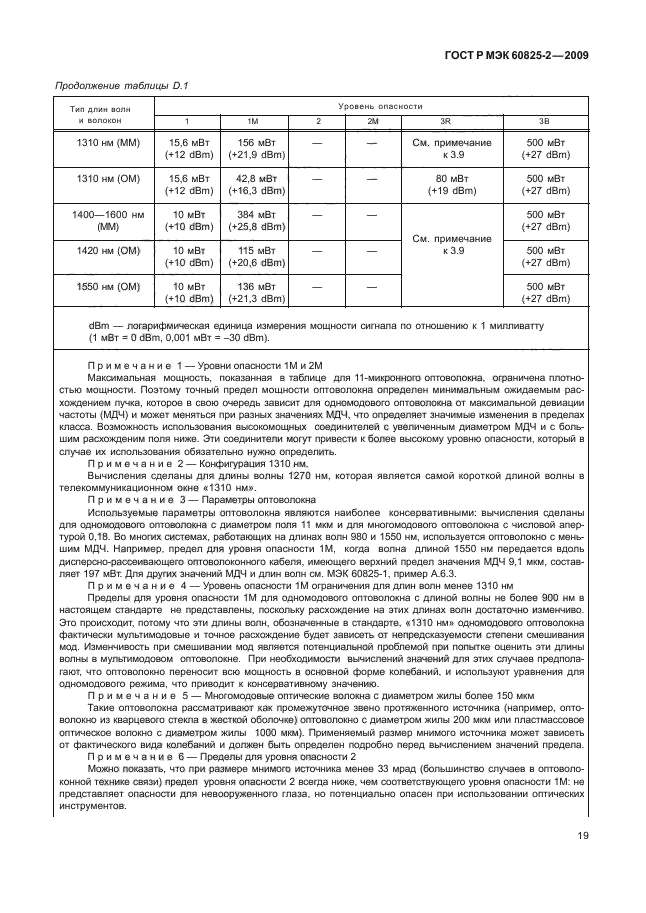 ГОСТ Р МЭК 60825-2-2009,  23.