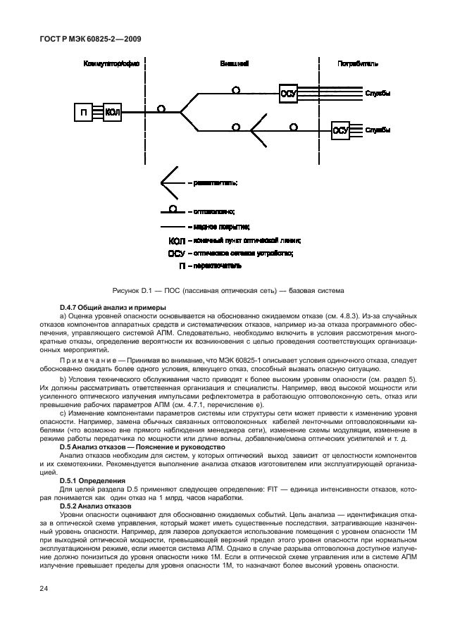 ГОСТ Р МЭК 60825-2-2009,  28.