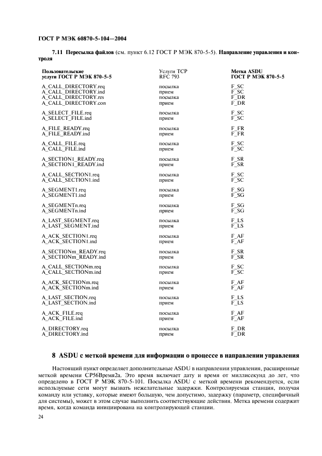 ГОСТ Р МЭК 60870-5-104-2004,  27.