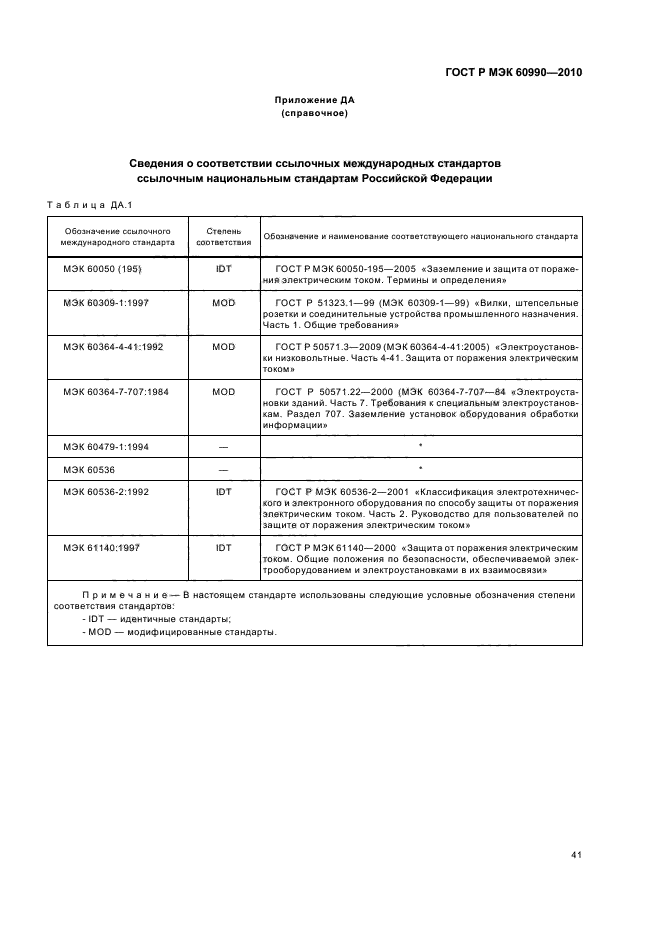 ГОСТ Р МЭК 60990-2010,  47.