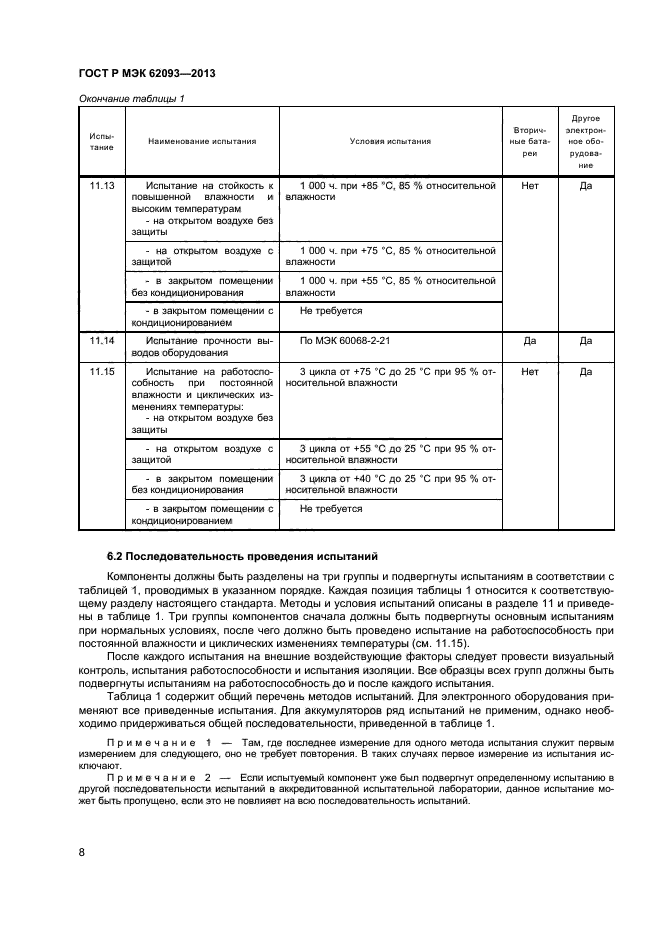 ГОСТ Р МЭК 62093-2013,  12.