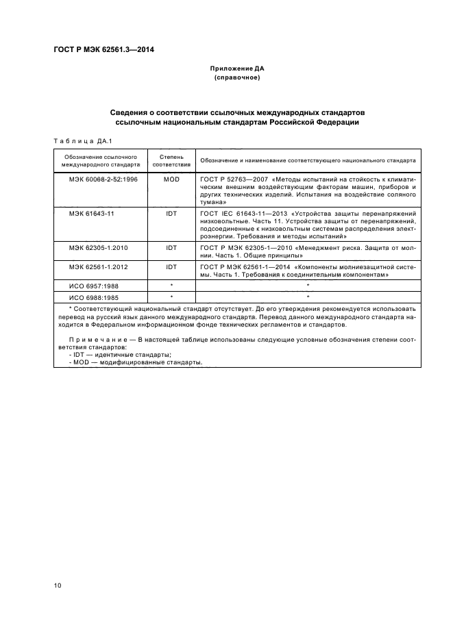 ГОСТ Р МЭК 62561.3-2014,  13.