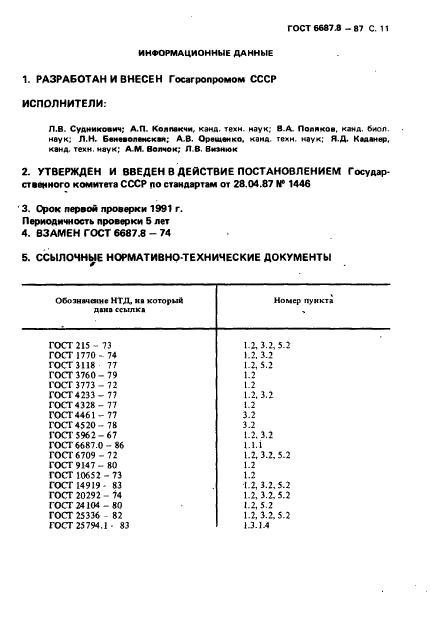 ГОСТ 6687.8-87,  12.