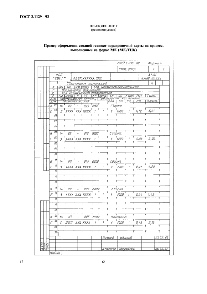 ГОСТ 3.1129-93,  19.