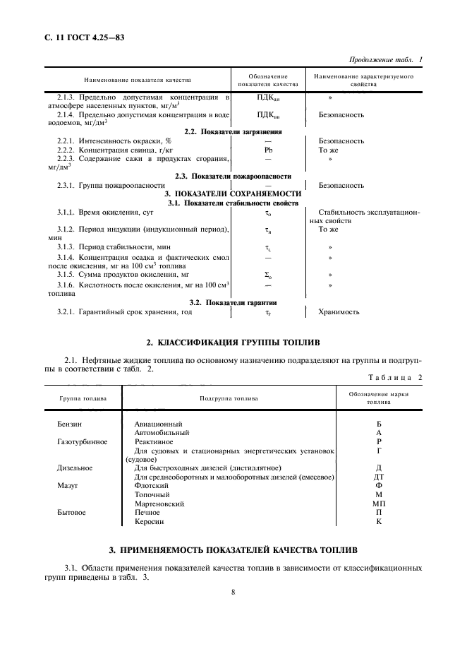 ГОСТ 4.25-83,  8.