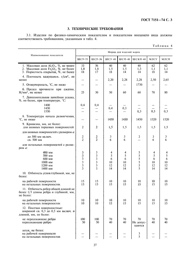 ГОСТ 7151-74,  3.