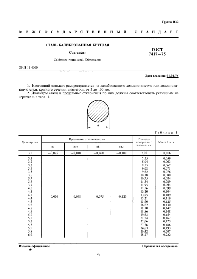 ГОСТ 7417-75,  1.