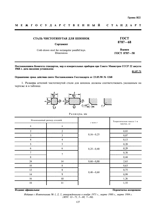 ГОСТ 8787-68,  1.