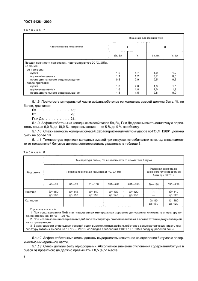 ГОСТ 9128-2009,  10.