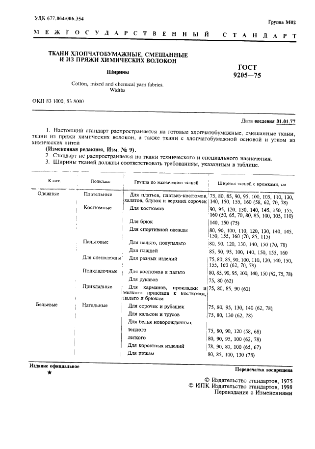 ГОСТ 9205-75,  3.