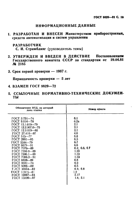 ГОСТ 9829-81,  20.