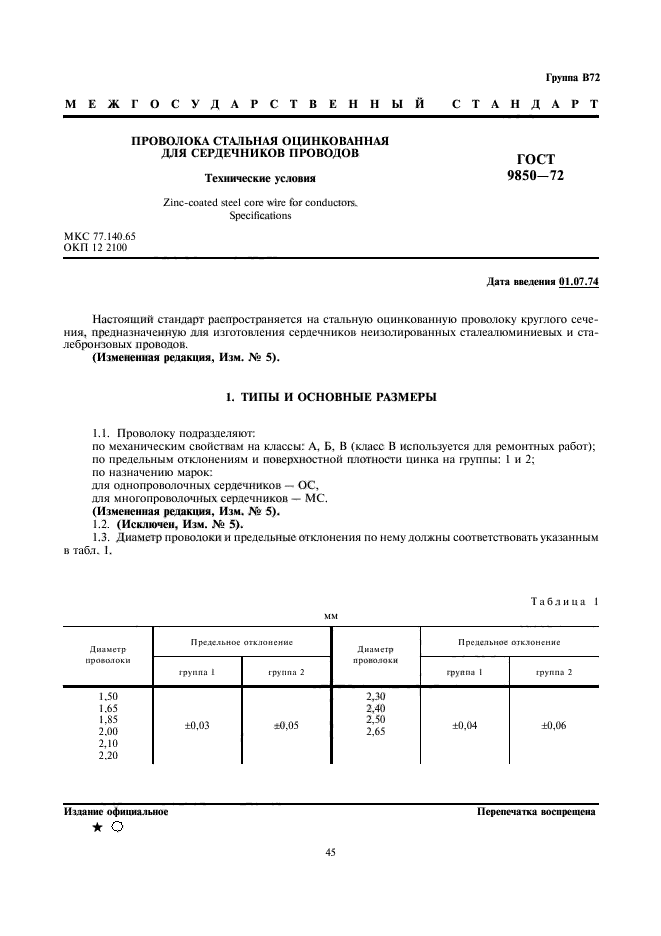 ГОСТ 9850-72,  1.