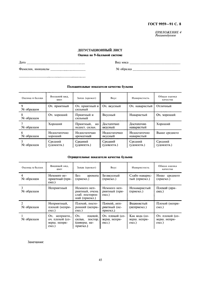 ГОСТ 9959-91,  9.