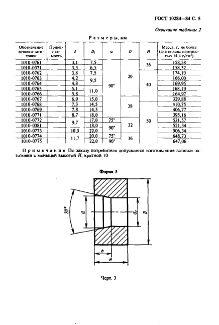 ГОСТ 10284-84,  7.