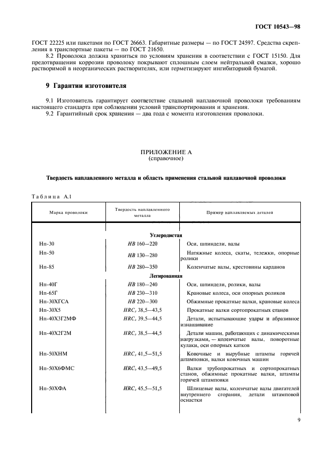 ГОСТ 10543-98,  13.