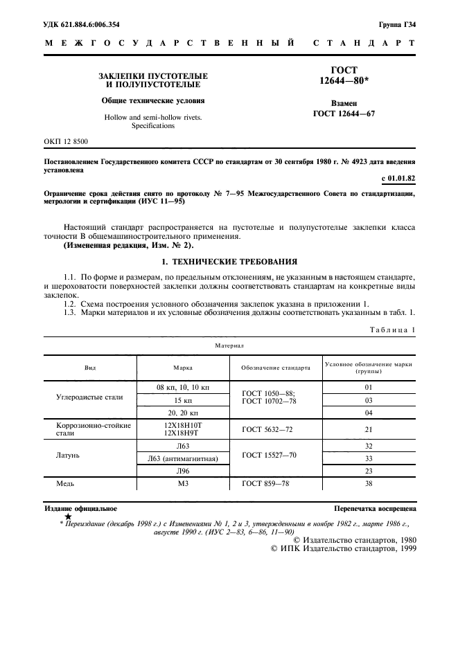 ГОСТ 12644-80,  2.